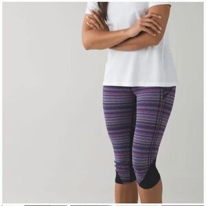 Lululemon Purple Vent It Out Crop Leggings